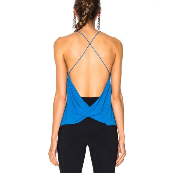 Dion Lee Silk Velvet Cami in cobalt blue, size small - Picture 3 of 10